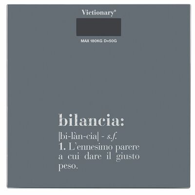 Pèse-personne numérique, verre trempé, anthracite, Victionary