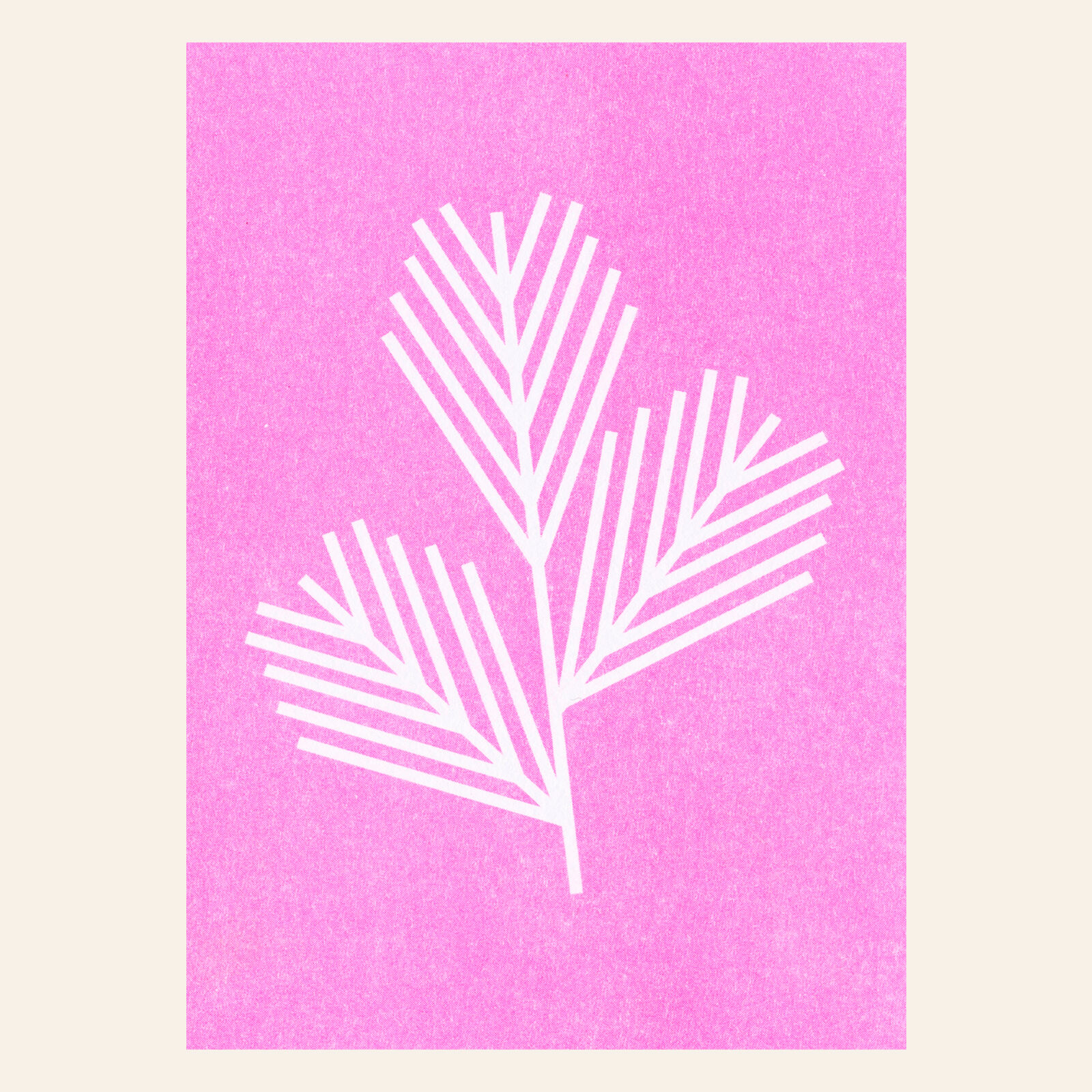 Risography postcard – Neon branch – DIN A6
