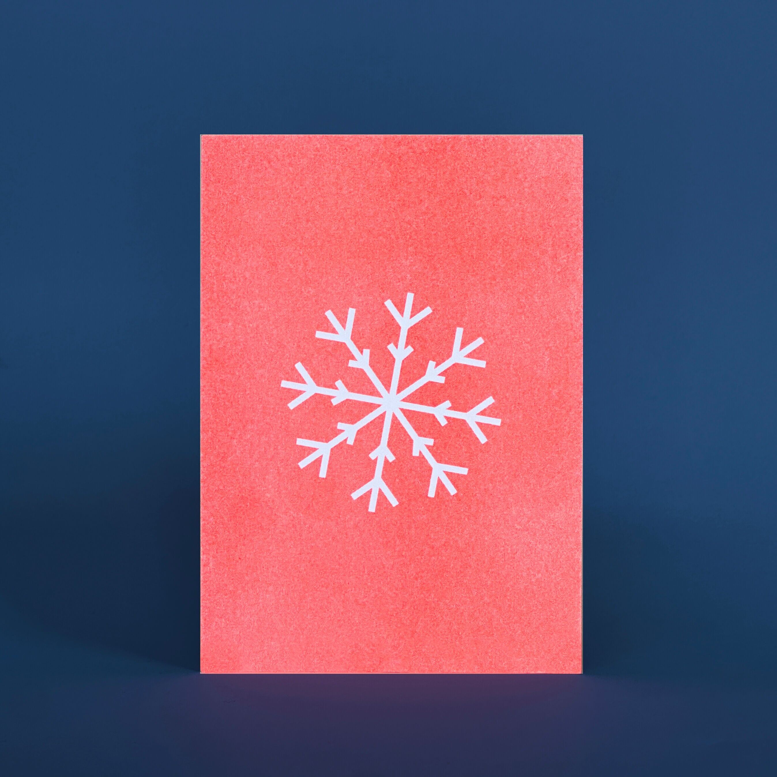 Risographie Postkarte – Neon Flocke – DIN A6