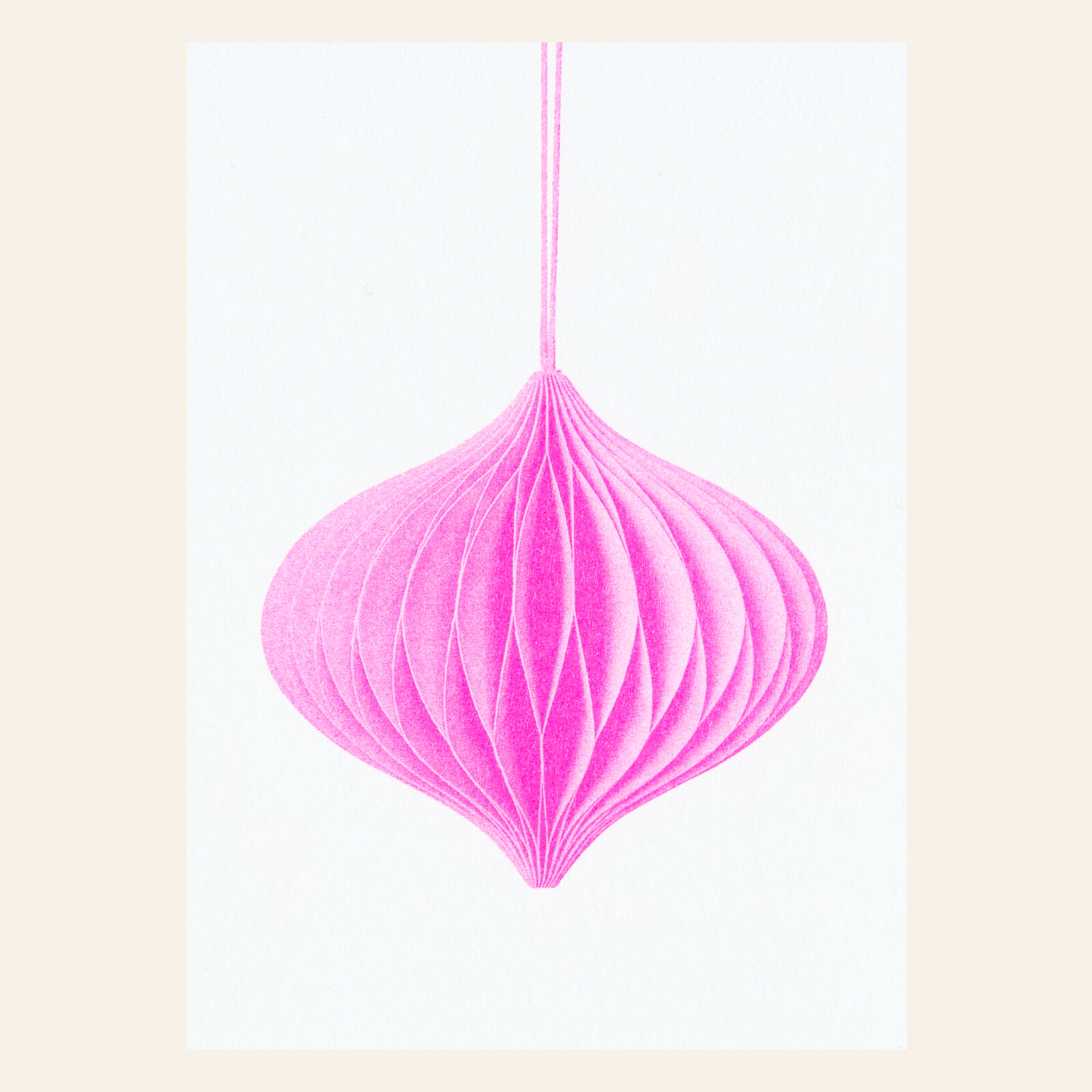Risography postcard – Jewelry Pink – DIN A6