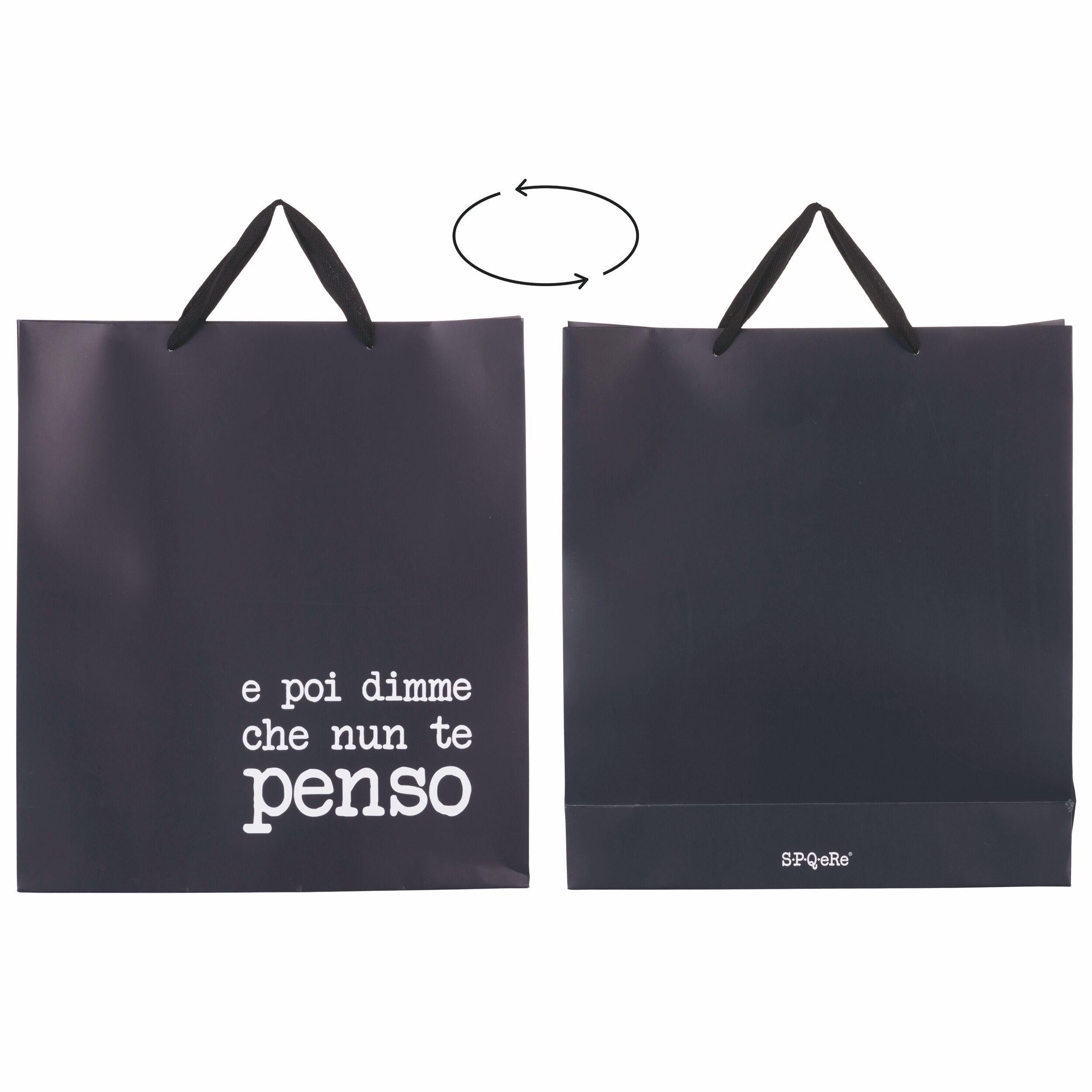 Sac cadeau en papier avec anses en tissu 36x12x40 cm, S.P .Q.avant