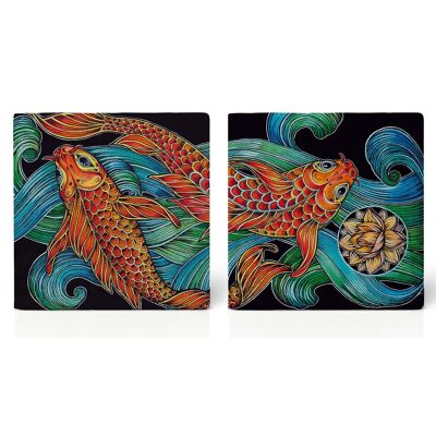 Posavasos de azulejos – Juego de 2 – Lotoskois