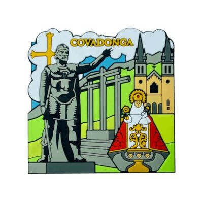 PVC Magnet - Virgin of Covadonga, Virgin and Don Pelayo, Asturias – M086