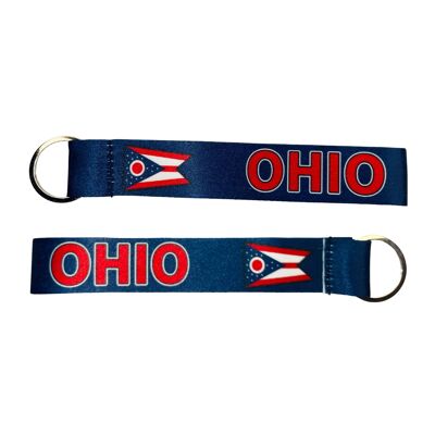 Fabric Keychain - Ohio State Flag - USA - K107