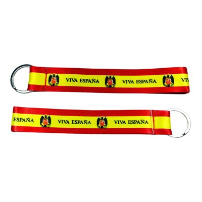 Fabric Keychain - Franco Eagle Flag Long Live Spain - K038