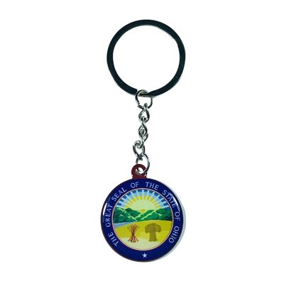 Metal Keychain - Ohio State Shield - USA