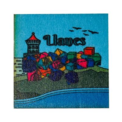 Wooden Magnet - Llanes Memory Cubes - Asturias