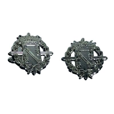 Silver-colored cufflinks - Francisco Franco's coat of arms - Spain