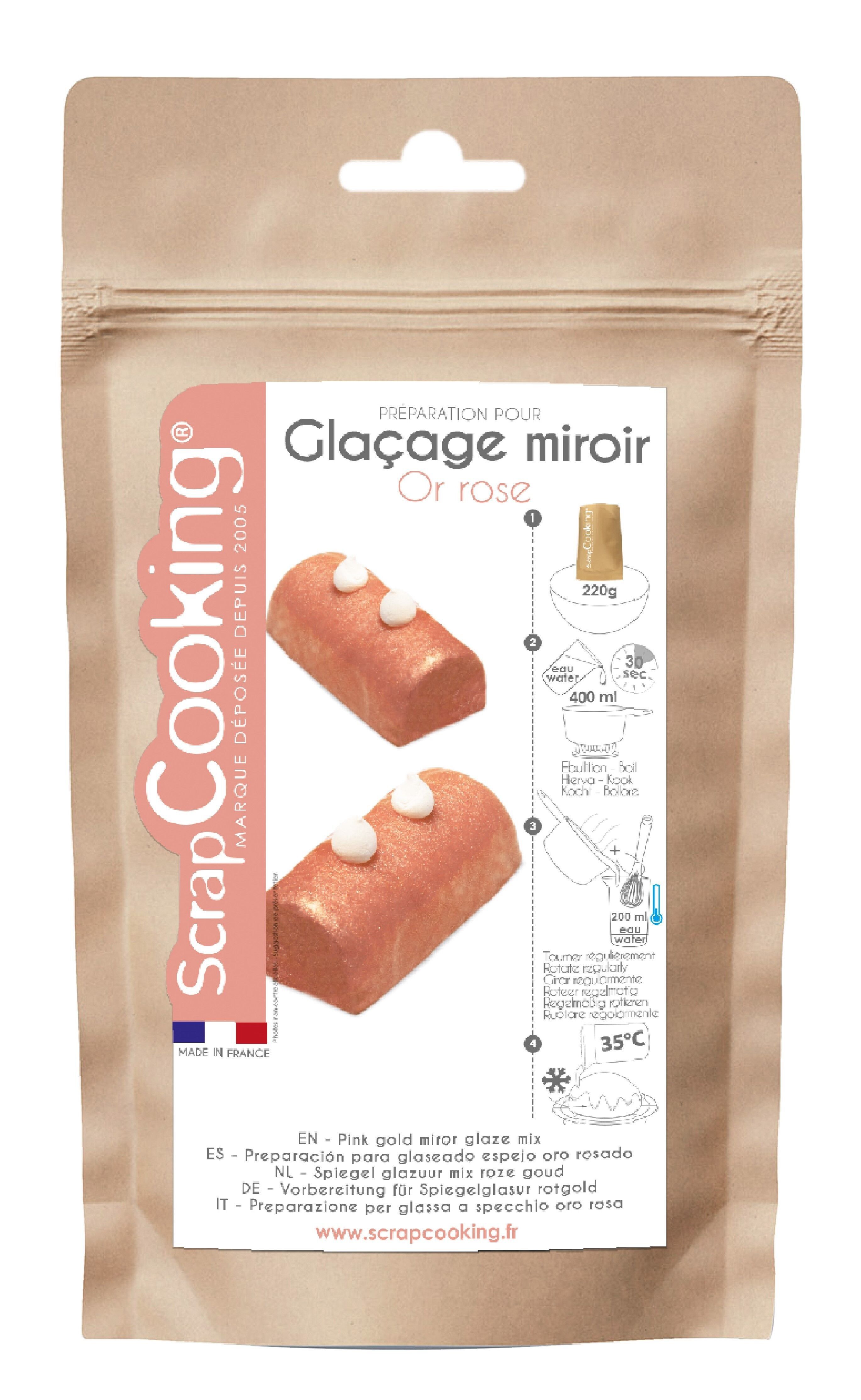 Glassa a specchio oro rosa 220g