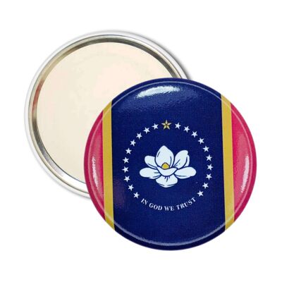 Miroir de poche - Drapeau de l'État du Mississippi - États-Unis