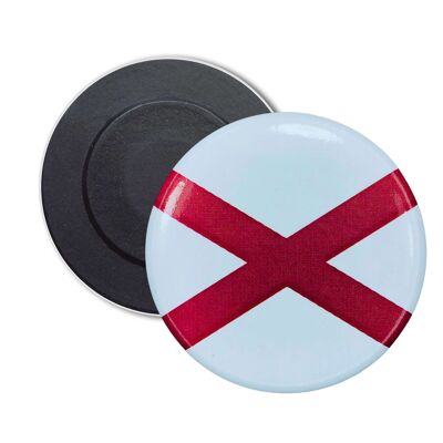 Round Magnet - Alabama State Flag - USA