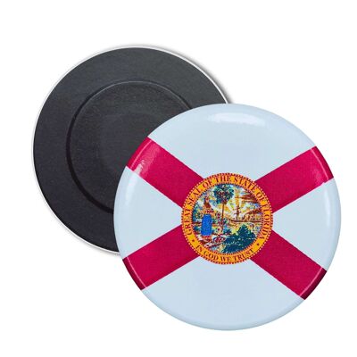Round Magnet - Florida State Flag - USA