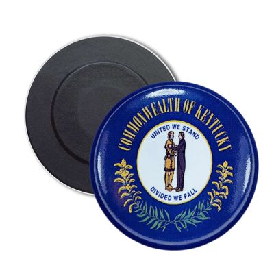 Round Magnet - Kentucky State Flag - USA