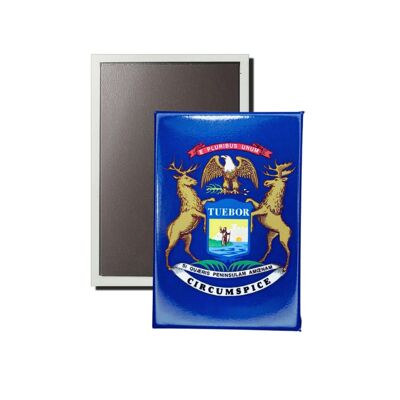 Vertical Magnet - Michigan State Flag - USA