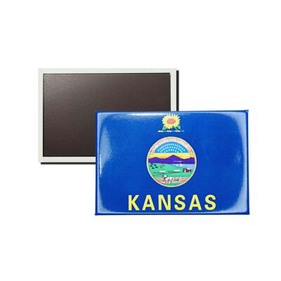 Horizontal Magnet - Kansas State Flag - USA