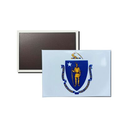 Horizontal Magnet - Massachusetts State Flag - USA