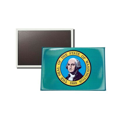 Horizontal Magnet - Washington State Flag - USA