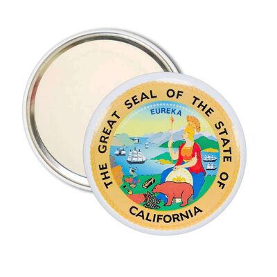 Miroir de poche - California State Shield - États-Unis