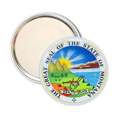 Espejo Bolsillo - Escudo Estado Montana - USA