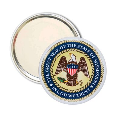 Espejo Bolsillo - Escudo Estado Mississippi - USA