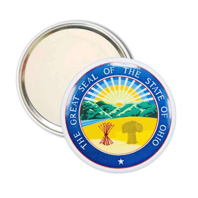 Miroir de poche - Bouclier de l'État de l'Ohio - États-Unis
