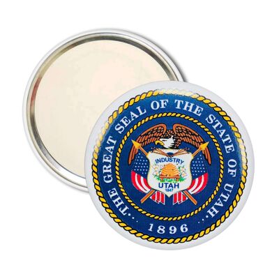 Miroir de poche – Bouclier de l'État de l'Utah – États-Unis