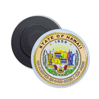 Magnete rotondo - Scudo dello Stato delle Hawaii - USA