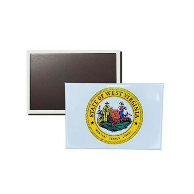 Horizontal Magnet - West Virginia State Shield - USA