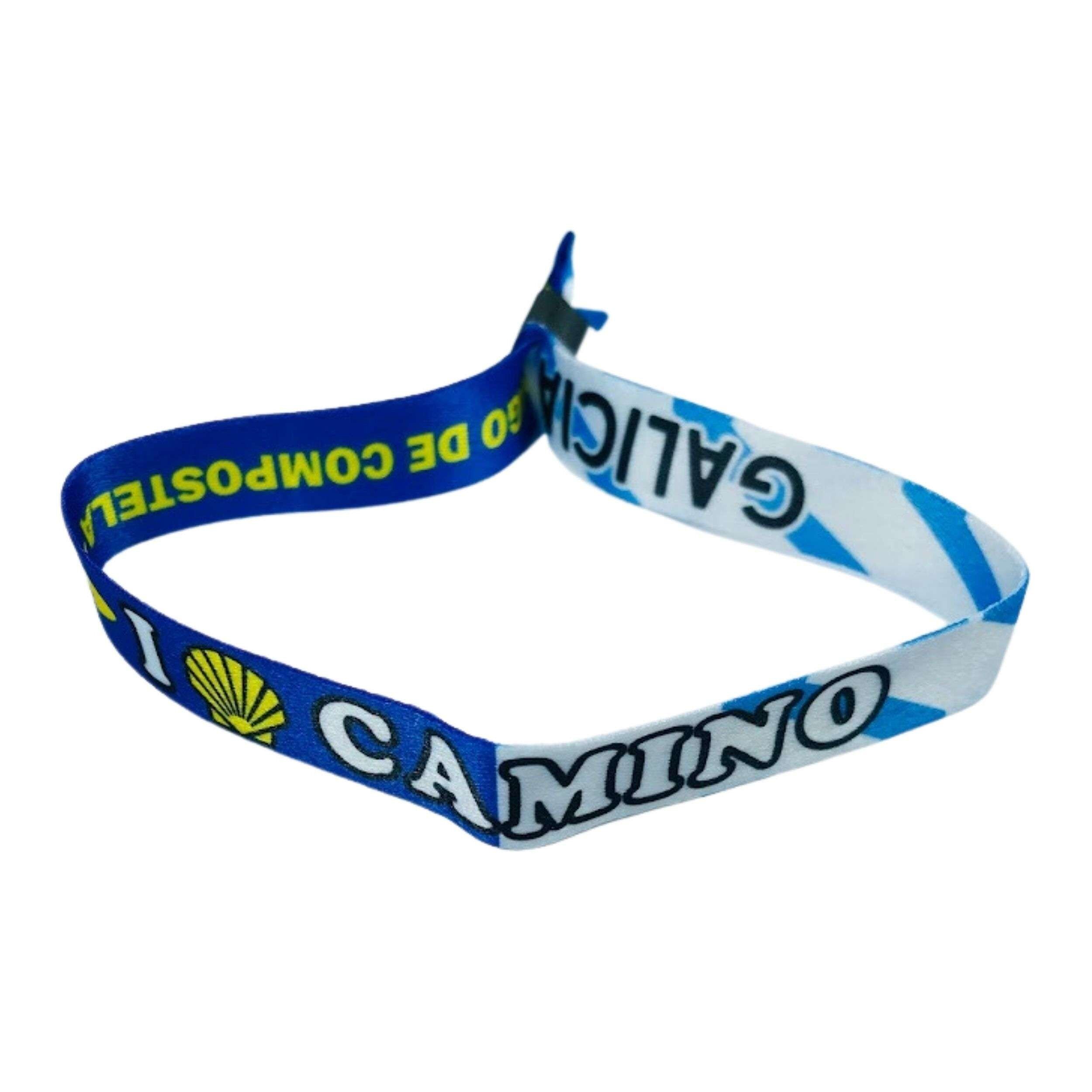Pulsera - I Love Camino Santiago - Bandera Galicia - España - P2851