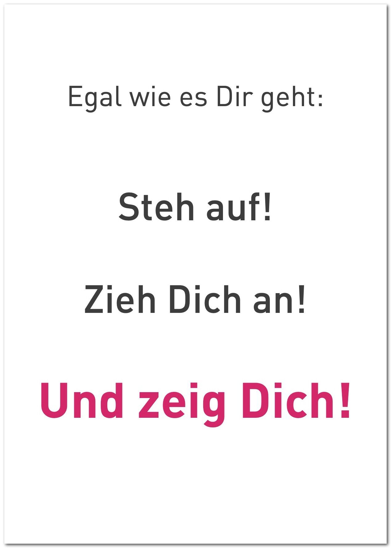 Postcard "Stand up and show yourself"