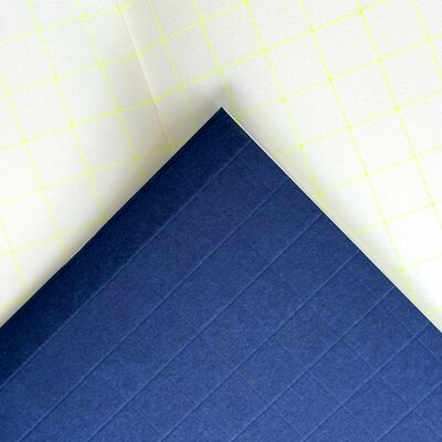 Carnet de risographie – Grid Deep Denim (13 x 19 cm)