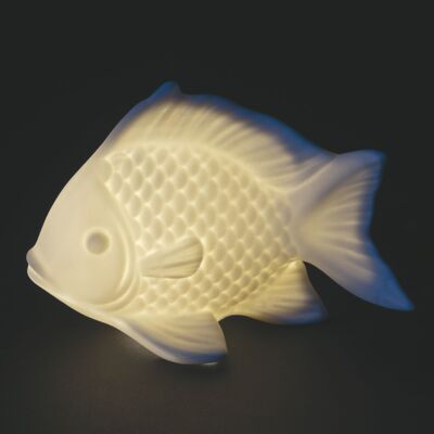 Decorative ceramic LED fish 15.2x7.3x10.2 cm, Ocean