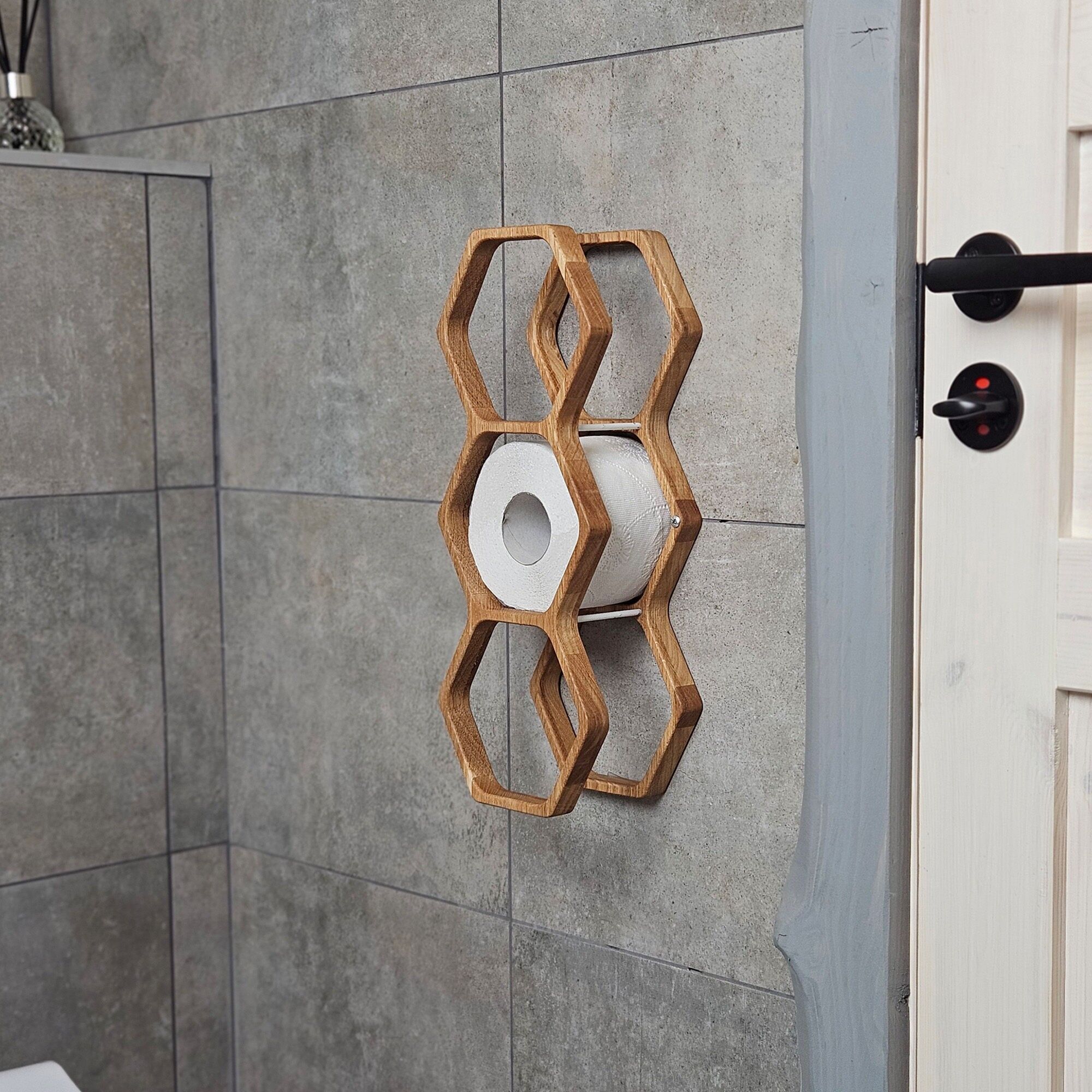 Toilet Paper Rack, Wall Mount 3-Roll Holder for Bathroom Storage and Organization