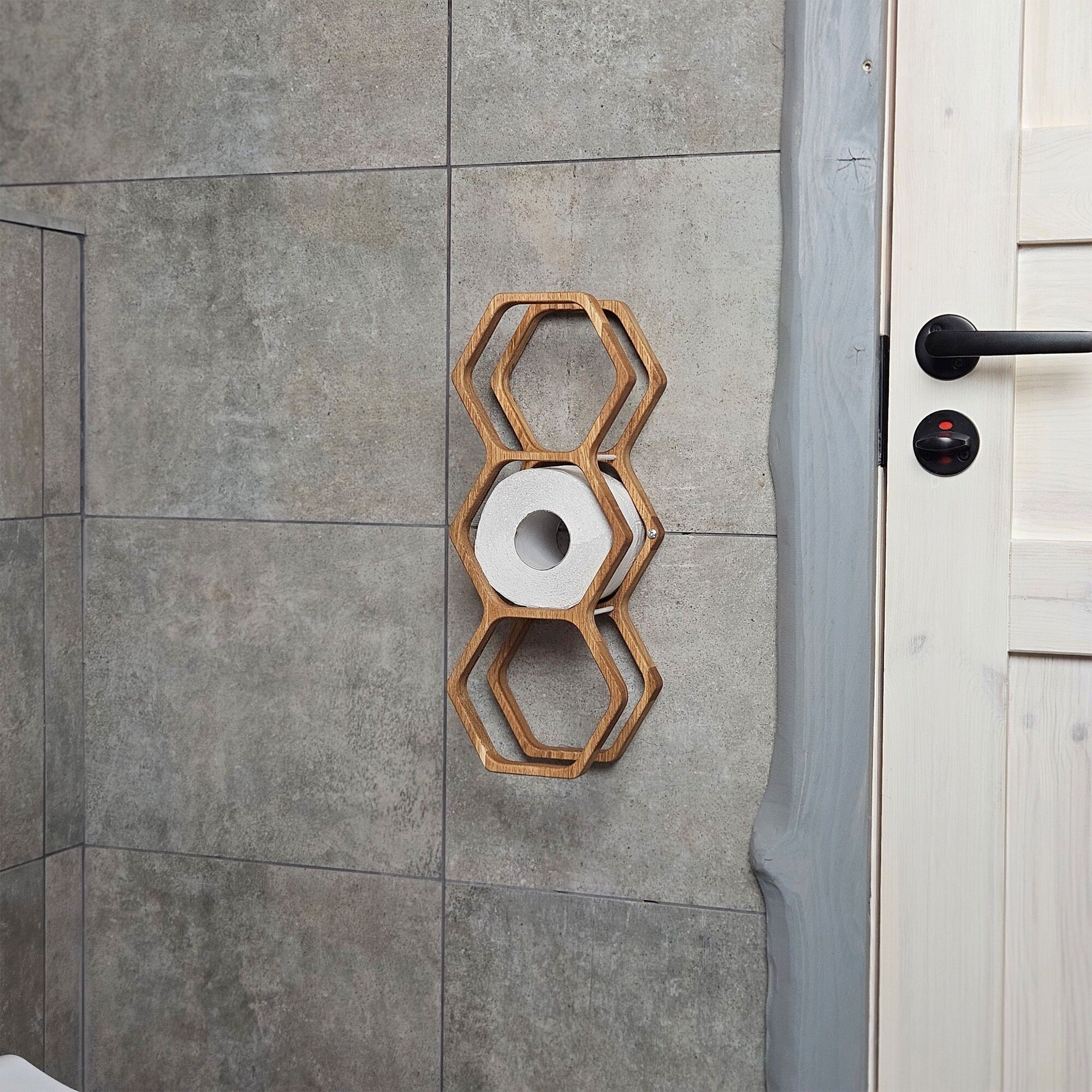 Toilet Paper Rack, Wall Mount 3-Roll Holder for Bathroom Storage and Organization