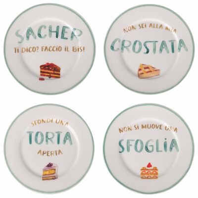 Plato de postre de 19 cm en porcelana New Bone China, LeTravisate