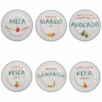 Plato de frutas de 19 cm en porcelana New Bone China, Le Travisate