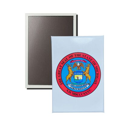 Vertical Magnet - Michigan State Shield - USA