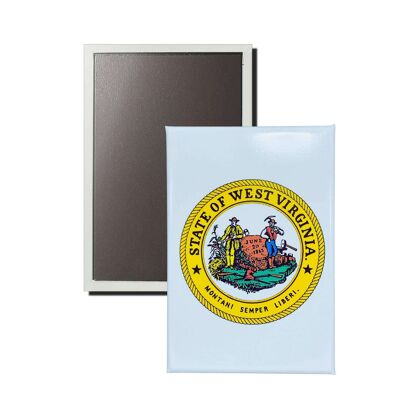 Vertical Magnet - West Virginia State Shield - USA