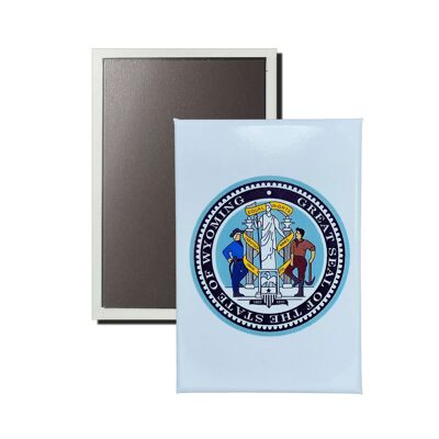 Vertical Magnet - Wyoming State Shield - USA