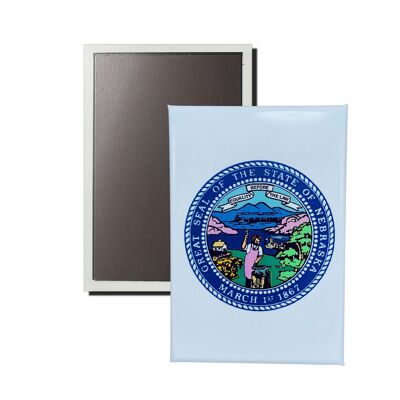 Vertical Magnet - Nebraska State Shield - USA