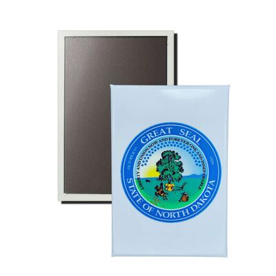 Vertical Magnet - North Dakota State Shield - USA