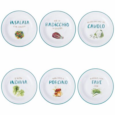 Plato de acompañamiento de 19 cm en porcelana new bone china, Le Travisate