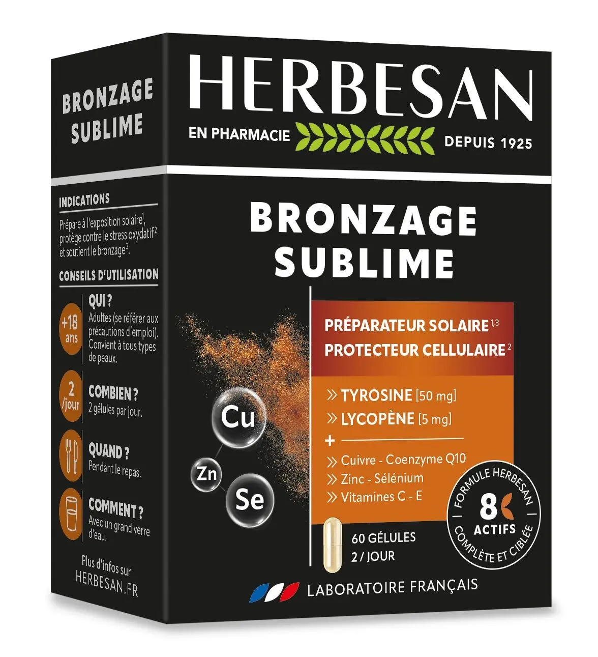 Juvamine Bronzage Sublime - 60 Gélules Autobronzantes (neuf Sous Blister)