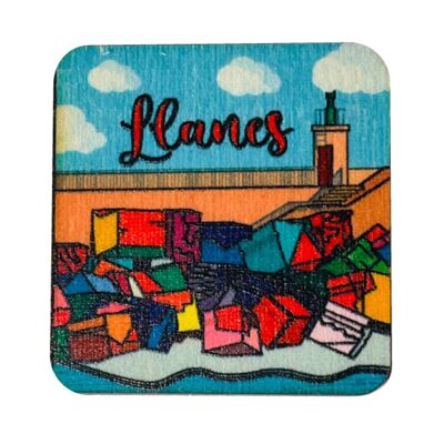 Wooden Magnet - Memory Cubes Llanes - Asturias