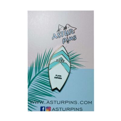 Pin's - Planche de surf bleue - Plage de Villaviciosa (Asturies) (2) - Ps010