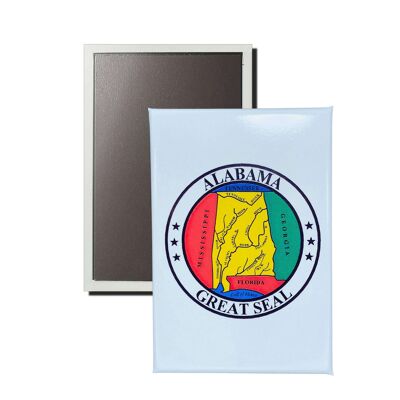 Vertical Magnet - Alabama State Shield - USA