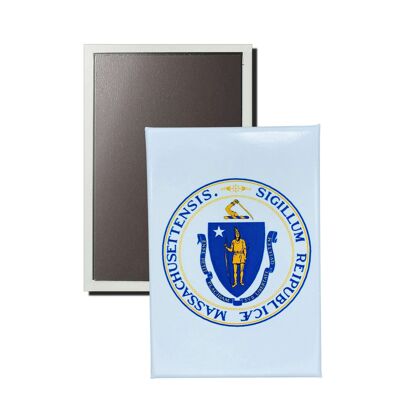 Vertical Magnet - Massachusetts State Shield - USA