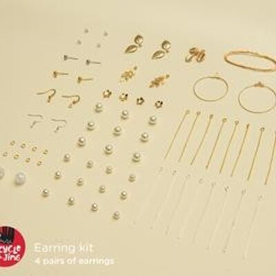 Kit de joyería DIY - 4 pares de aretes
