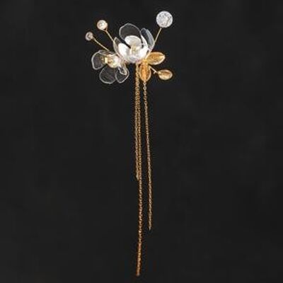 Long Drip Jasmine Brooch