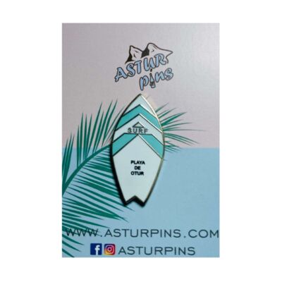 Pin - Blue Surfboard - Otur Beach - Asturias (2) - Ps010